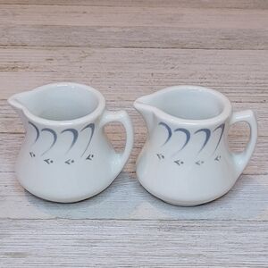 Jackson White Ceramic Individual Restaurant Creamers Set Of 2